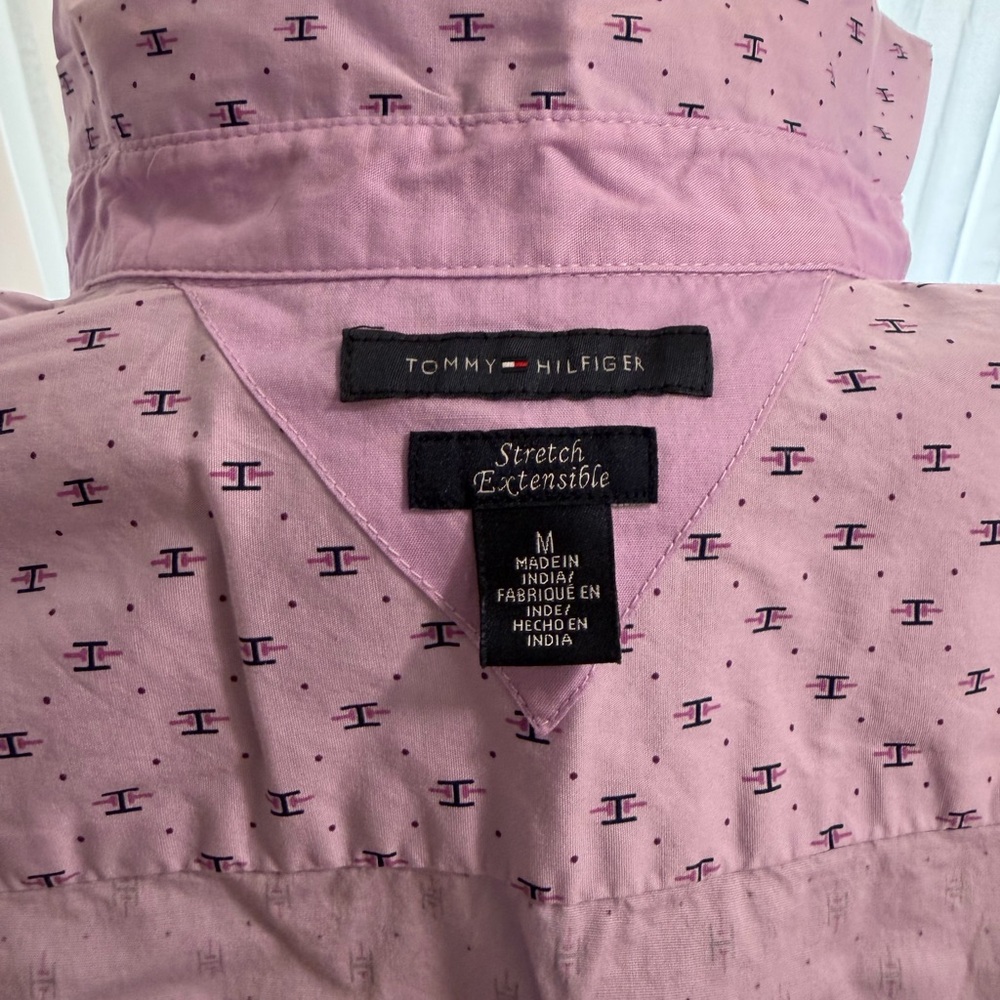 Tommy Hilfiger Lavender Patterned Button Down Shi… - image 3